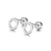 Wholesale 1 Pair Simple Style Moon Heart Shape Plating 304 Stainless Steel 18K Gold Plated Ear Studs