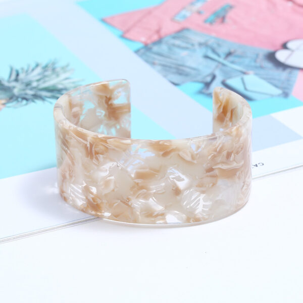 Wholesale Cross-Border special for new bracelet acetate plate leopard bracelet open acrylic amber jewelry resin bracelet