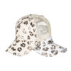 Wholesale Women's spring and summer new leopard cross elastic net ponytail baseball cap cap cap sun hat sunshade hat B798