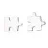 Wholesale PVD Coated 18K Gold Real Gold Plated Jigsaw 304 Stainless Steel Fashion Korean Style Waterproof Non Tarnish Ear Studs