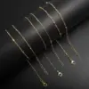Wholesale Jewelry Simple Style Solid Color 304 Stainless Steel Gold Plated Necklace