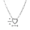 Wholesale Fashion Micro-inlaid Zircon Peach Heart Cable Chain Copper Necklace Wholesale Nihaojewelry