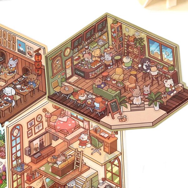 oly-f84329458b3f0937f407d61ebad87ef0 Wholesale Inferel. Me's second series of 3D three-dimensional landscaping stickers in business today is diy scene decoration stickers