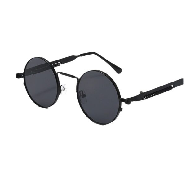oly-f8489c8d0595fccb3d2beebab6267f10 Wholesale New fashion round Steampunk Sunglasses men and women vintage sunglasses spring leg metal glasses