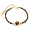 oly-f84919e0b798257a9a06538eaea955c1 Wholesale Tiger Eye Titanium Steel Bracelet Light Luxury High-ll Geometric Love Temperament All-match Holiday Style Bracelet