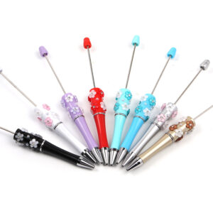 Wholesale Heavy Industry diy Beadable Pen Diamond Five-petal Flower Bead Pen