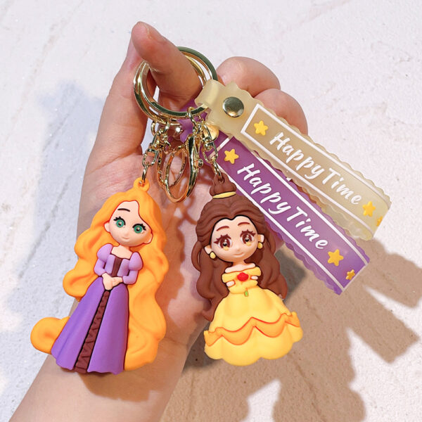 Wholesale 2024 Cartoon School Bag Pendant Doll Cute Silicone Car Key Chain Pvc Gift Wholesale Key