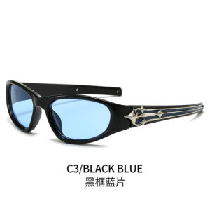 Black frame blue film