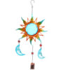Wholesale New Sun wind chime moon metal pendant glass painted pendant creative home garden pendant spot