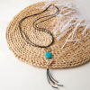 Wholesale Vintage Turquoise Pendant Sweater Chain Long Tassel Necklace