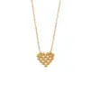 Wholesale PVD Coated Real Gold Plated 18K Gold Heart Shape 304 Stainless Steel Elegant Waterproof Non Tarnish 304 Stainless Steel Pendant Necklace
