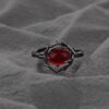 Wholesale Vintage Ruby Ring for Men and Women Trendy Domineering Neutral Wind Texture Finger Ring Dark Lava Zircon Ring