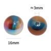 Wholesale 16mm UV-coated gradient cat's eye beads, acrylic straight hole round beads, DIY mobile phone chain jewelry accessories, loose beads wholesale.