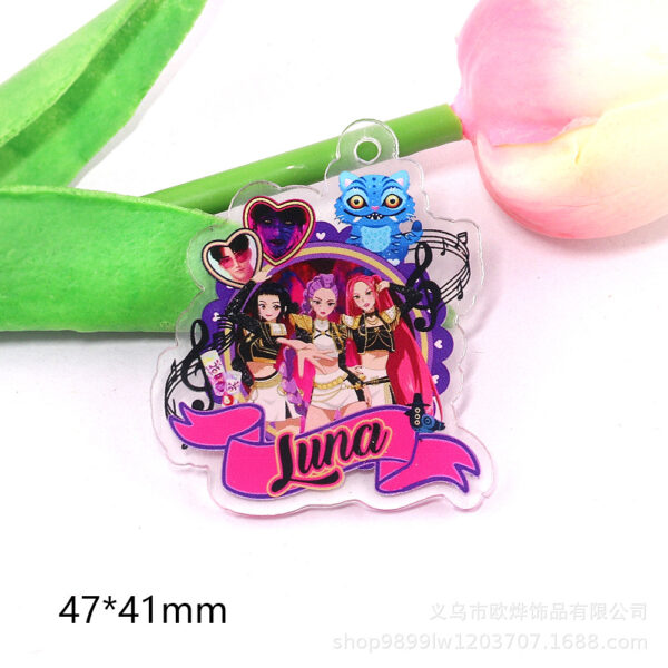 Wholesale 10pcs/pack Cute Cartoon Girl Jewelry Pendant Acrylic DIY Accessories