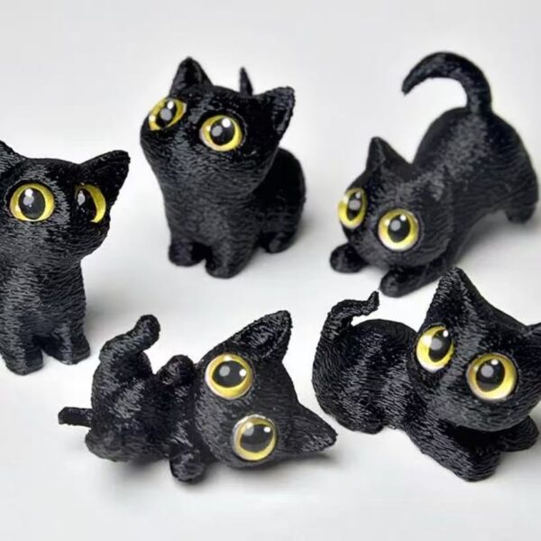 Wholesale 3D Printed Toy Figurine of a Big-Eyed Cute Cat