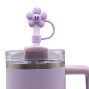 Smiling purple flower 10mm / Bag does not include straw