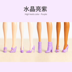 Crystal bright purple (4 pairs) / Supermodel dolls have similar foot shapes and can be worn