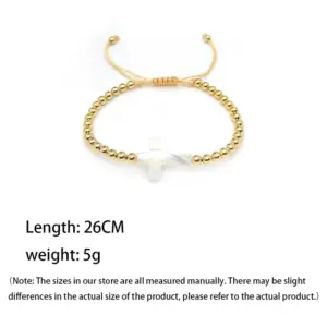 Wholesale Retro Cross Star Heart Shape Pearl Copper Bracelets In Bulk