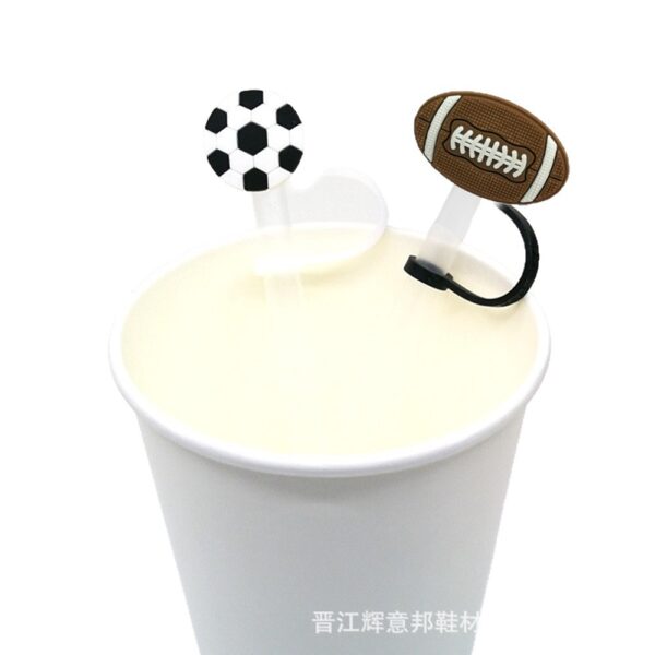 Wholesale Cartoon Party Straw Cover Straw Cap Silicone Dust Plug