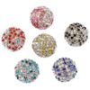 Wholesale Colored rhinestone claw chain with straight hole spacer beads