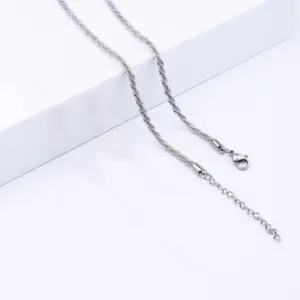 1.7mm Steel Color Cauliflower Necklace / 50 5cm Extension Chain