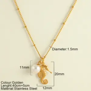 Imitation Pearl Seahorse 25212
