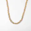 Wholesale Jewelry Fashion Twist 304 Stainless Steel 18K Gold Plated Rose Gold Plated Plating Stainless Steel Jewelry Sets