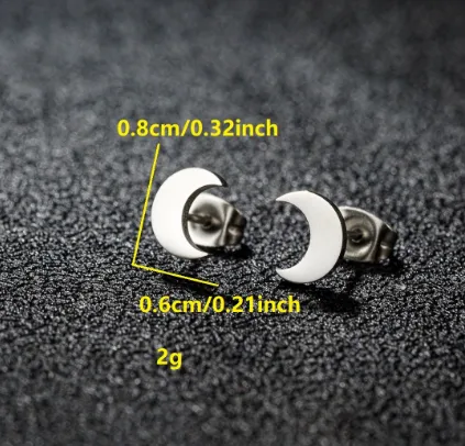 Wholesale PVD Coated 18K Gold Real Gold Plated Star Heart Shape 304 Stainless Steel IG Style Cute Sweet Waterproof Non Tarnish Ear Studs