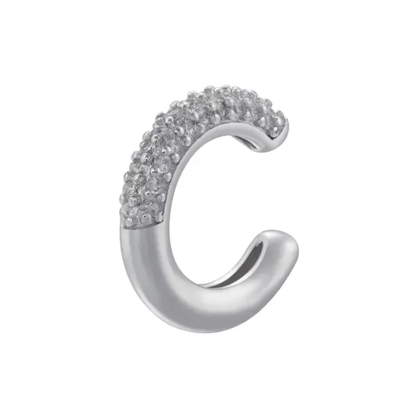 Wholesale 1 Pair Elegant Luxurious Shiny C Shape Plating Inlay Copper Zircon 18k Gold Plated Ear Cuffs