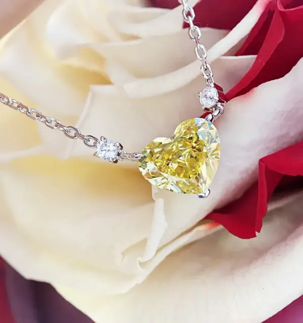 Copper Plating Heart Crystal Necklaces