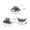 Wholesale Longrui New Hot Sale Gerst Series Alloy Death Moth Skull Ring Jewelry Adjustable Men's and Women's Jewelry