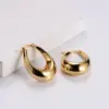 Wholesale PVD Coated 18K Gold Plated Water Droplets Stainless Steel French Style Waterproof Non Tarnish Earrings