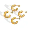 oly-f8c4073486af84621df8cc99eacc0a94 Wholesale PVD Coated Real Gold Plated 18K Gold Printing 304 Stainless Steel Fashion Waterproof Non Tarnish Earrings