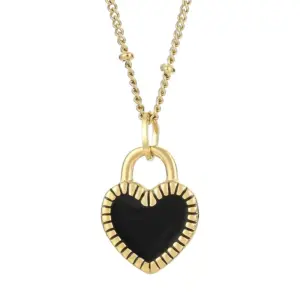 E Style Golden and Black-KN235273-Z / Necklace