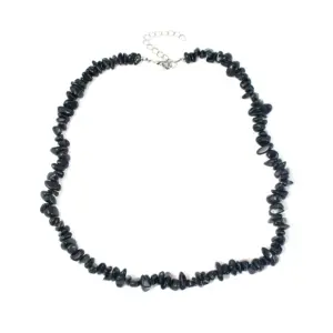 Black Agate Gravel Necklace