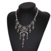 Wholesale Halloween accessories European and American retro exaggerated multi-layer skull ghost head tassel alloy necklace wholesale women
