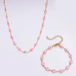 Set [Pink]] / Suit Bracelet 16 5cm, Necklace 45 cm.
