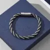 Wholesale Real Gold Plated Leaves 304 Stainless Steel Vacation Rock Classic Style Waterproof Non Tarnish 304 Stainless Steel Bracelets