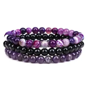 Natural Amethyst / 8mm 18.5cm-19cm
