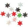 Wholesale New Acrylic UV-coated 3D Snowflake Vertical Hole Beaded Christmas Snowflake DIY Mobile Phone Chain Beaded Pen Accessories