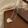 Wholesale 304 Stainless Steel Heart Shape PVD Coated 18K Gold Plated Real Gold Plated Elegant Simple Style Waterproof Non Tarnish Plating Gold Silver Earrings Necklace