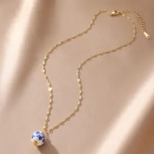 round Blue and White Porcelain