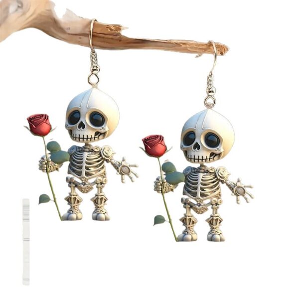 oly-f8e9047c76fab048ecc265f888957a7b Wholesale Acrylic Skull and Rose Acrylic Earringsv