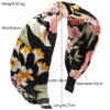 Wholesale Fashion New Bohemian Style Hair Hoop Women's Wide-brimmed Flower Fabric Headband Out-of-the-way Hair Pressing All-match Internet Celebrity Hair Accessories