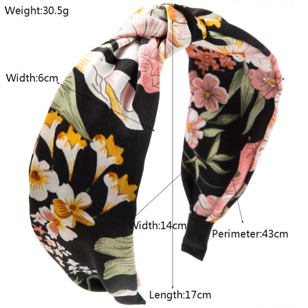 Wholesale Fashion New Bohemian Style Hair Hoop Women's Wide-brimmed Flower Fabric Headband Out-of-the-way Hair Pressing All-match Internet Celebrity Hair Accessories