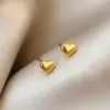 Wholesale 1 Pair Casual Simple Style Heart Shape Plating Titanium Steel Ear Studs