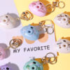 Wholesale Creative cartoon house cloud projection camera keychain pendant student bag hanging aessories doll machine small gift