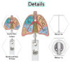 Wholesale Medical Care Heart Lung Brain Acrylic Glitter Easy Pull Retractable Clip Badge Scroll ID Buckle Easy Pull Buckle