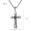 Wholesale 2023 new hot sale stainless steel European and American jewelry titanium steel retro multi-layer cross necklace pendant