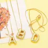 Wholesale Simple Style Letter Copper Plating Pendant Necklace